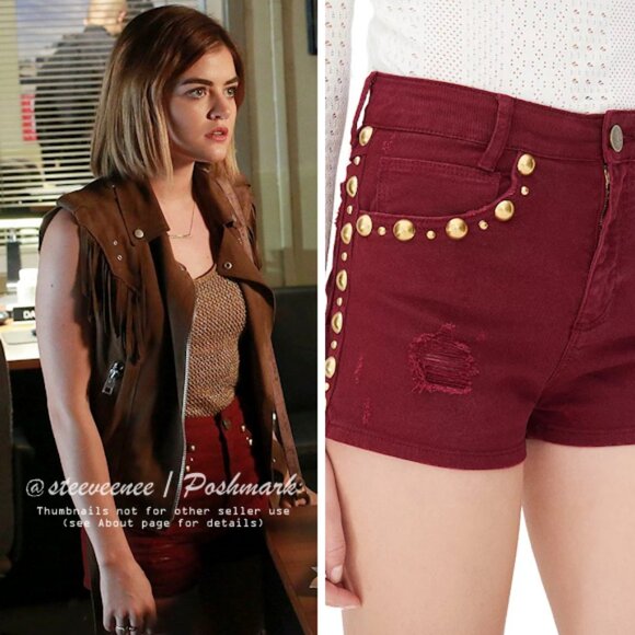 Sandro Pichi Studded Shorts ASO Aria Montgomery - Picture 1 of 8